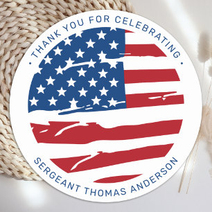 Amerikaanse vlagpatriottische partij bij de milita ronde sticker