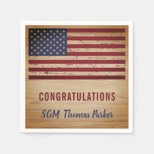 Amerikaanse vlagpatriottische partij bij de milita servet (Voorkant)