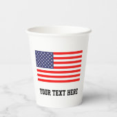 Amerikaanse vlagpatriottische partij op 4 juli papieren bekers (Achterkant)