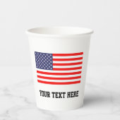 Amerikaanse vlagpatriottische partij op 4 juli papieren bekers (Voorkant)