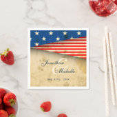 -Amerikaanse vlagpatriottische US Wedding Napkins Servet (Insitu)