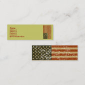 Amerikaanse vlagprofielkaarten mini visitekaartje (Voorkant / Achterkant)
