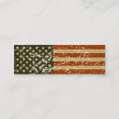 Amerikaanse vlagprofielkaarten mini visitekaartje (Achterkant)