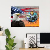 Amerikaanse vlagrebellie voor Posters van Tyrants (Thuiskantoor)