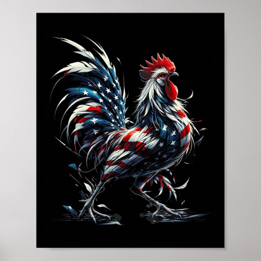 Amerikaanse vlagroestkip op 4 juli poster (Voorkant)