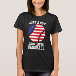 Amerikaanse vlagsport voor Baseball Lover Patrioti T-shirt