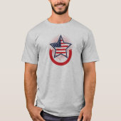 Amerikaanse vlagsterkenteken, rood wit & blauw t-shirt (Voorkant)