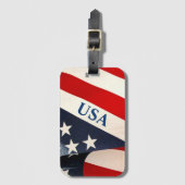 Amerikaanse vlagsterren en Stripes Red White en Bl Bagagelabel (Voorkant (verticaal))