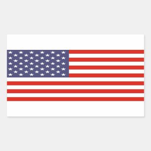 Amerikaanse vlagstickers rechthoekige sticker