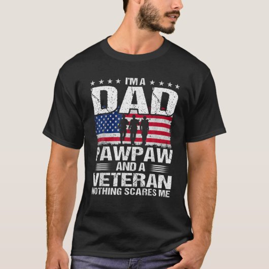 Amerikaanse vlagvaders dag dat ik een pap ben en t-shirt (Voorkant)