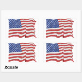  Amerikaanse vlagvarken Rechthoekige Sticker (Vel)