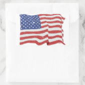  Amerikaanse vlagvarken Rechthoekige Sticker (Tas)