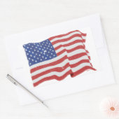  Amerikaanse vlagvarken Rechthoekige Sticker (Envelop)
