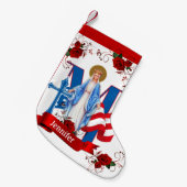 AMERIKAANSE VLAGVIRGIN MARY RELIGIOE ROZEN KLEINE KERSTSOK (Voorkant (Hangend))