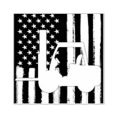 Amerikaanse vlagvorkheftruck Rubberstempel (Afrduk)