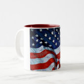 Amerikaanse vlagvrijheid is nooit vrije Mok (Voorkant links)