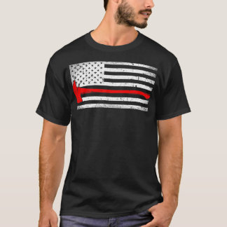 Amerikaanse vlagvuurvechterij Rood Ax-cadeautjes v T-shirt