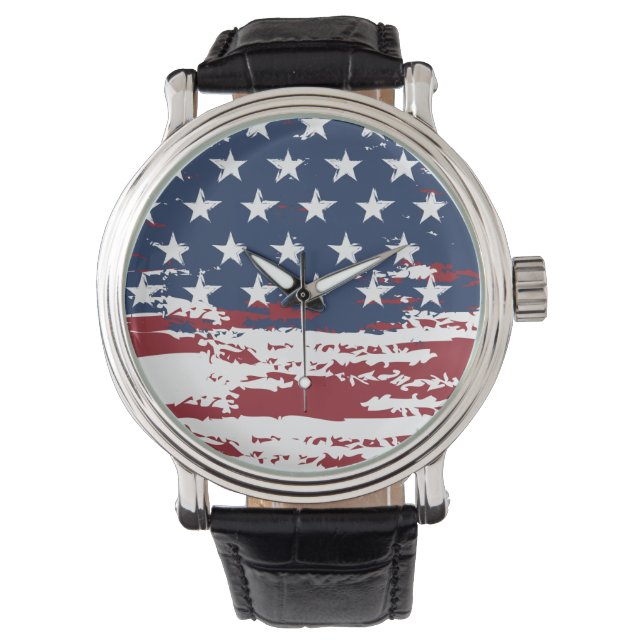  Amerikaanse vlagwacht Horloge (Voorkant)