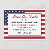 Amerikaanse vlagwedstrijd bewaart de datum aankondigingskaart (Voorkant)