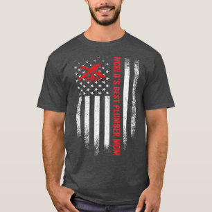  Amerikaanse vlagwerelden Best Plumber T-shirt