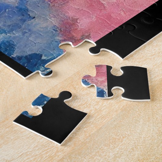 Amerikaanse vlagwolken Op 4 juli abstracte herdenk Legpuzzel (Zijkant)