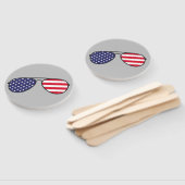 Amerikaanse vlagzonnebril handwaaier (Niet-gemonteerd)