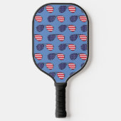 Amerikaanse vlagzonnebril pickleball paddle (Voorkant)