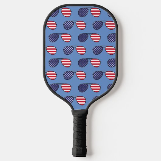 Amerikaanse vlagzonnebril pickleball paddle (Achterkant)
