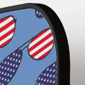 Amerikaanse vlagzonnebril pickleball paddle (Links Detail)