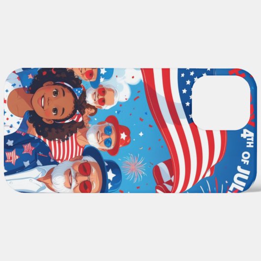 Amerikaanse Vlam Case-Mate iPhone Case (Achterkant (horizontaal))