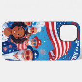 Amerikaanse Vlam iPhone Hoesje (Achterkant horizontaal)