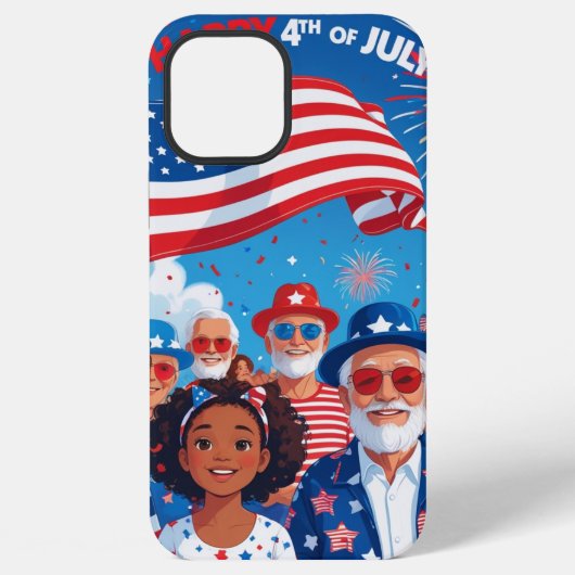 Amerikaanse Vlam iPhone Hoesje (Achterkant)
