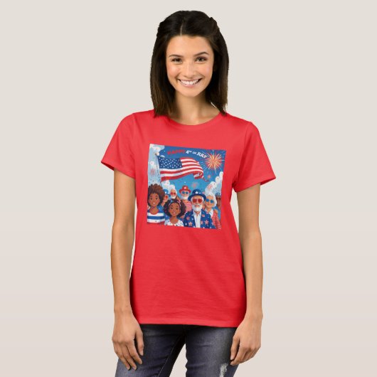 Amerikaanse Vlam T-shirt (Voorkant volledig)