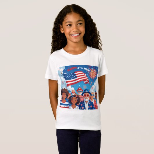 Amerikaanse vlam t-shirt (Voorkant volledig)