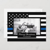 Amerikaanse vliegfoto van Thin Blue Line Feestdagenkaart (Voorkant / Achterkant)