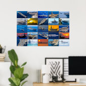 AMERIKAANSE VLIEGTUIG CARRIERS "MONTAGE" POSTER (Thuiskantoor)