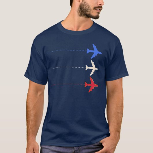 Amerikaanse vliegtuigen t-shirt (Voorkant)