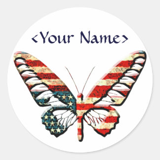 Amerikaanse vlinder ronde sticker