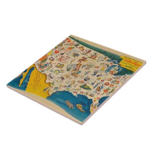 Amerikaanse voedselkaart Tegeltje (Zijkant)