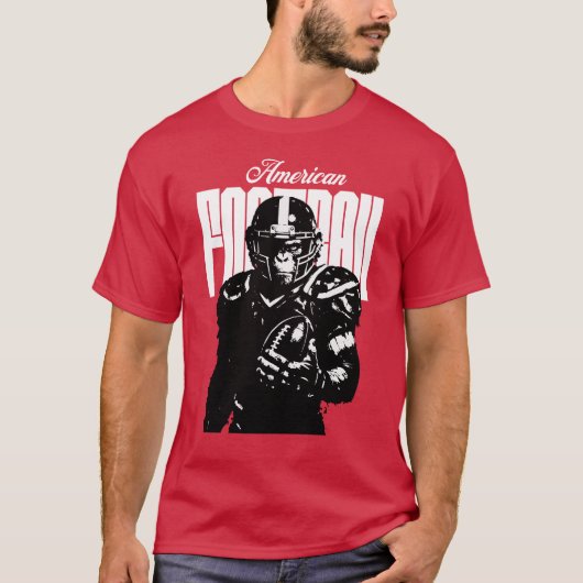 Amerikaanse Voetbal Aap T-shirt (Voorkant)