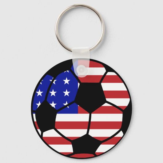 Amerikaanse voetbal Amerikaanse vlag Sleutelhanger (Voorkant)