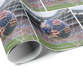 Amerikaanse voetbal in het net cadeaupapier (Rol Hoek)