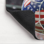 Amerikaanse voetbal in het net muismat (Hoek)