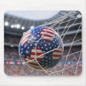 Amerikaanse voetbal in het net muismat (Voorkant)
