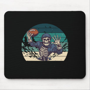 Amerikaanse Voetbal Retro Vintage Halloween Skelet Muismat
