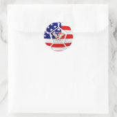 Amerikaanse voetbal ronde sticker (Tas)