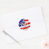 Amerikaanse voetbal ronde sticker (Envelop)