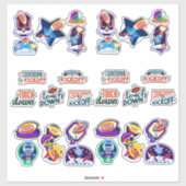 Amerikaanse Voetbal Slogans, Kleurrijk Plezier Jon Sticker (Vel)