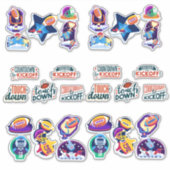 Amerikaanse Voetbal Slogans, Kleurrijk Plezier Jon Sticker (Voorkant)