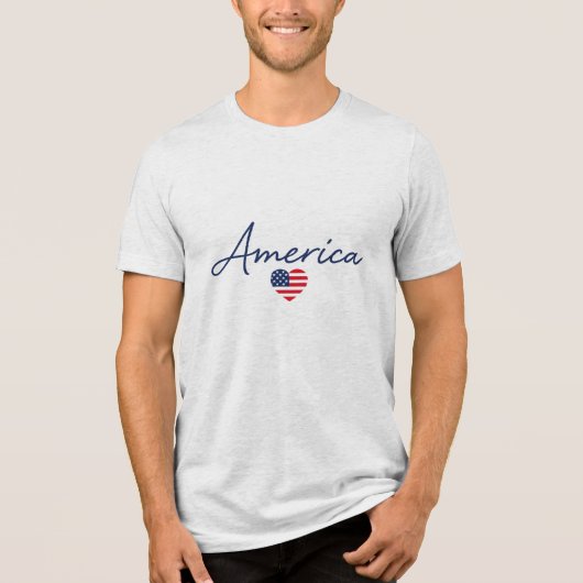 Amerikaanse Voetbal Trots Tri-Blend Shirt (Voorkant)